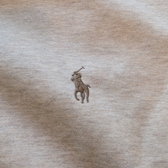 Men's Light Gray Quarter-Zip Sweater - Picture 3 of 8